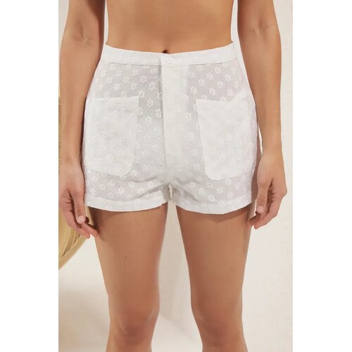 TRENDYOLMILLA Ženski &amp;scaron;orts Tbess25Sr00012, Beli Slike