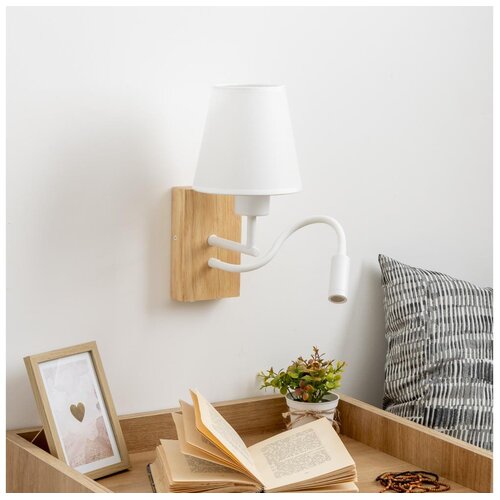  Brilagi - LED zidna lampa NUBILA WOOD 1xE27/25W/230V + LED/3W hrast/bela Cene