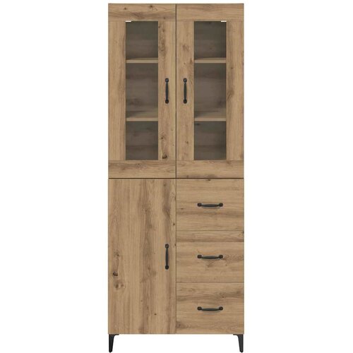 Highboard Umjetnički hrast 69,5 x 34 x 180 cm Konstruirano drvo Slike