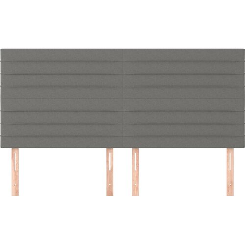  Uzglavlje tamno sivo 200x5x118/128 cm tkanina Slike