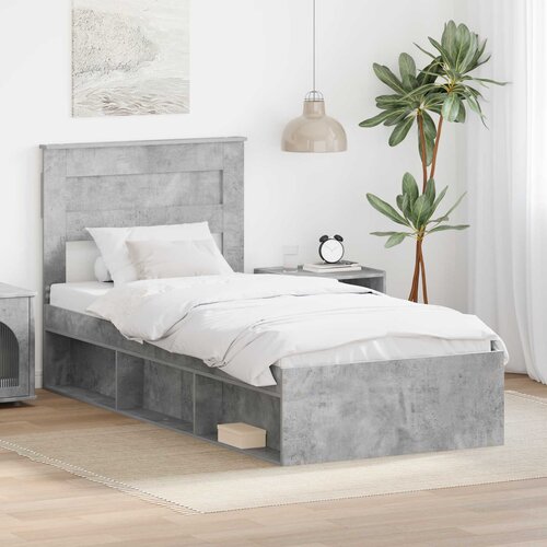  Krevetna konstrukcija Jednobojno Betonska siva 75 x 190 cm Cijene