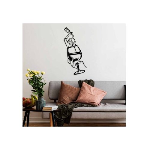 Wallity zidna dekoracija Bicchiere, 33x69cm, Crna Slike