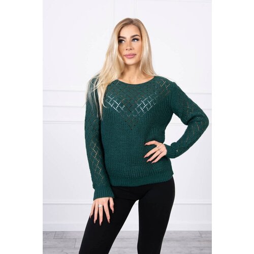 Kesi Openwork sweater green Cene