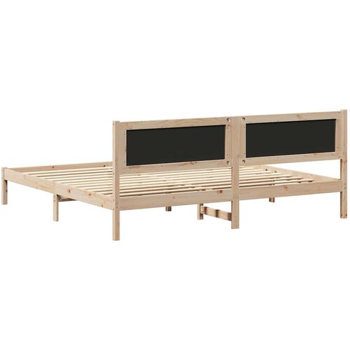  Krevetna konstrukcija Crna 200 x 200 cm Čvrsto borovo drvo Smeđa Slike