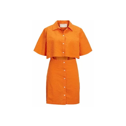 JJXX Srajčna obleka 12226608 Oranžna Comfort Fit