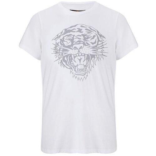 Ed Hardy Majice s kratkimi rokavi - Tiger-glow t-shirt white Bela Cene