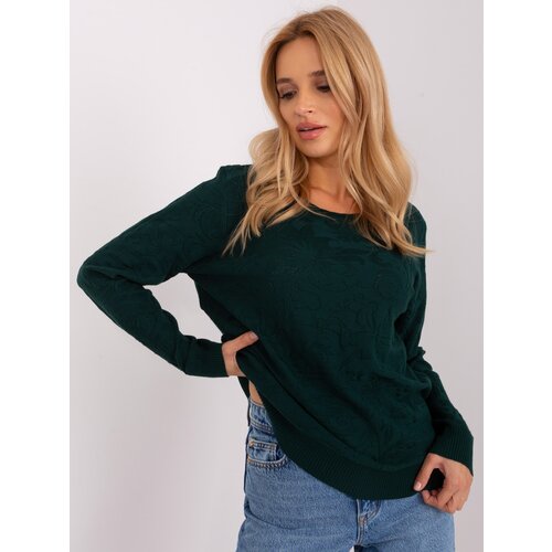 Wool Fashion Italia Sweater-AT-SW-2231A.00P-dark green Cene
