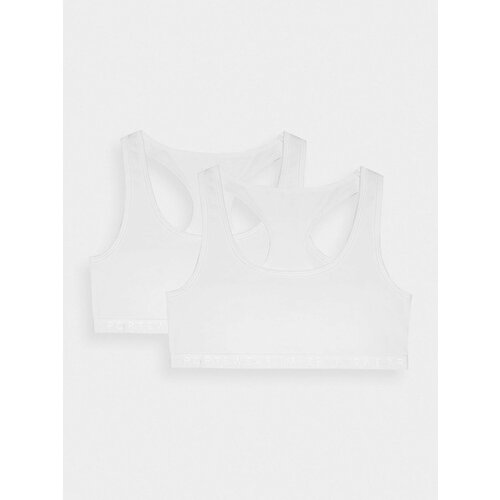4f Women's Cotton Bra for Everyday Wear (2 Pack) - White Slike