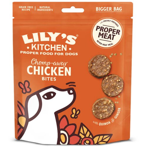 Lily's Kitchen chomp-away chicken bites priboljški s piščancem - 70 g Cene
