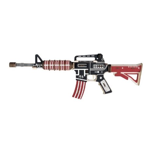  Čarolijashop 3d drvena slagalica - Airsoft M4 karabinčić ( 373) Slike
