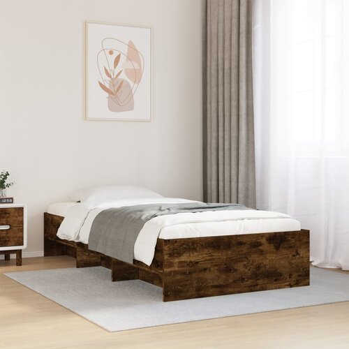 Furnova Posteljni okvir brez vzmetnice hrast 90x190 cm inženirski les, (21934953) Slike