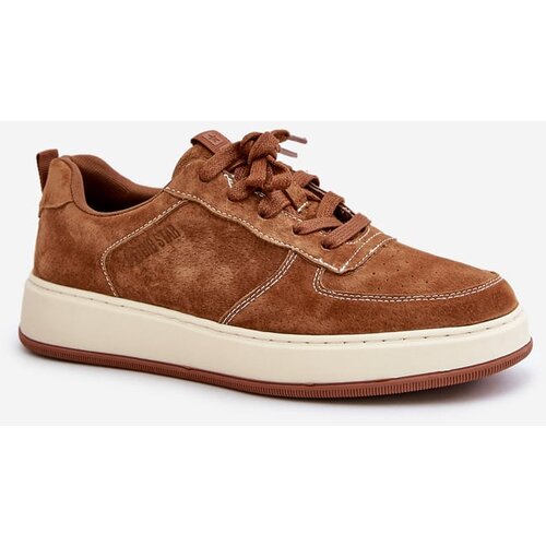 Big Star Men's platform sneakers suede Big Star brown Cene