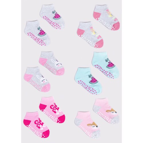 Yoclub Kids's 6Pack Girl's Ankle Socks SKS-0089G-AA0A-002 Slike