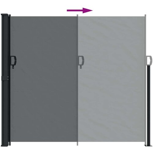 VidaXL Uvlačiva bočna tenda crna 180 x 600 cm Slike