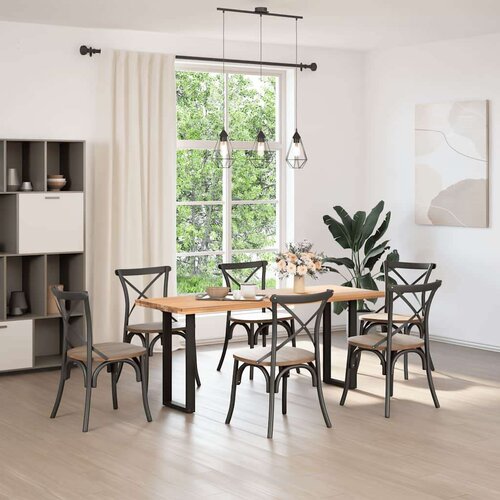 VidaXL noge stolića za kavu u-oblika 2 kom crne 28x(72-73) cm čelik Slike