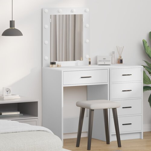 vidaXL Bijela Konstruirano drvo 50 x 41 x 135 cm Ogledalo Cijene