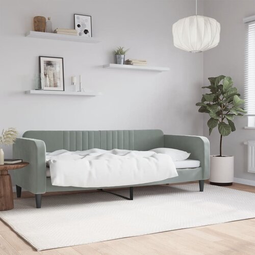 vidaXL Raztegljiva postelja svetlo siva 80x200 cm žamet Cene