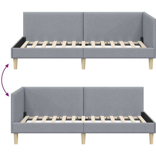  Kutni okvir kreveta Ostalo Svjetlosiva 100 x 200 cm Slike