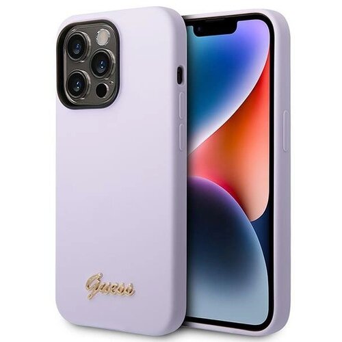 Guess OVITEK IPHONE 14 PRO MAX 6.7 SILIKONSKI TRD VIJOLIČEN OVITEK Z LOGOTIPOM, (21834544) Cene