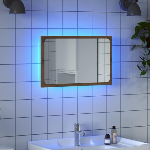  Kupaonsko ogledalo s LED svjetlom boja hrasta 60x8,5x38 cm Cijene