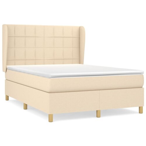 Maison Chic Box spring postelja - Vzmetna postelja z vzmetnico krem 140x200 cm blago SL21124, (21881116) Cene