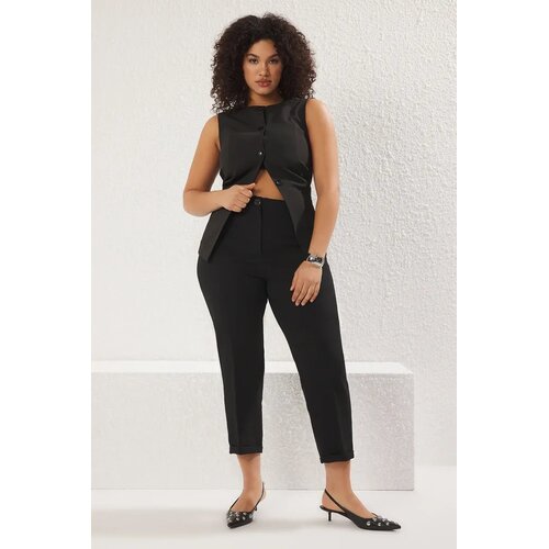 Trendyol Ženske pantalone Tbbss25Ar00006, Crne Cene