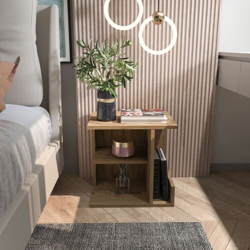 Hanah home Karamira - Oud Oak Oud Oak Nightstand Cene