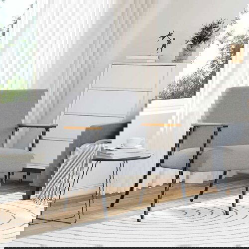 VidaXL fotelja Svijetlo siva 59 x 75 x 78 cm tkanina Slike