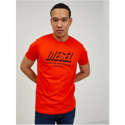 Diesel Men's Red T-Shirt Diegos - Men's