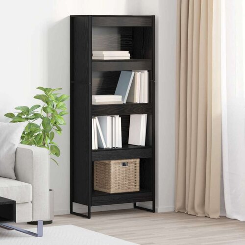 vidaXL Ormarić za knjige Crni hrast 80 x 30 x 155 cm Konstruirano drvo Cijene
