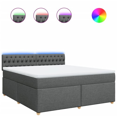 Maison Chic Box spring postelja - Vzmetna postelja z vzmetnico temno siva 180x200 cm blago SL10800, (21905072) Cene