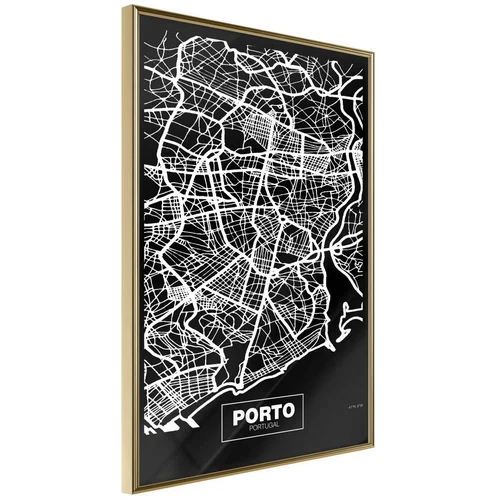  Poster - City Map: Porto (Dark) 20x30