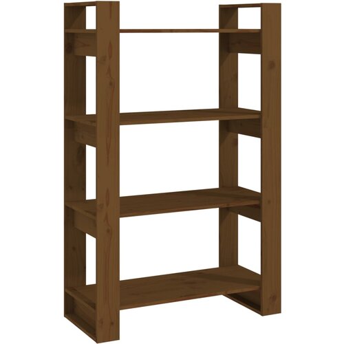 Maison Chic Knjižna omara - Knjižni regal medeno rjava 80x35x125 cm trden les, (21725038) Slike