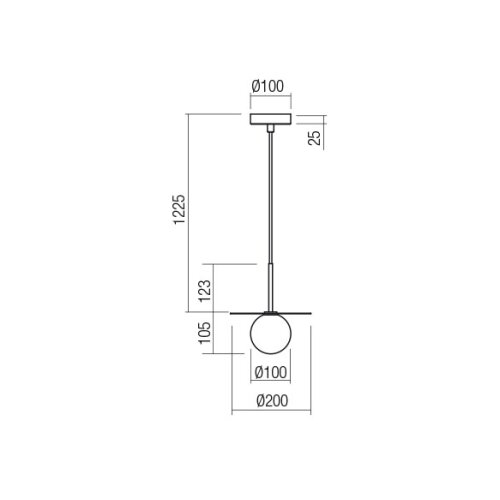  Redo 01-2728 - Visilica na sajli PLATO 1xG9/10W/230V prečnik 20 cm crna Slike