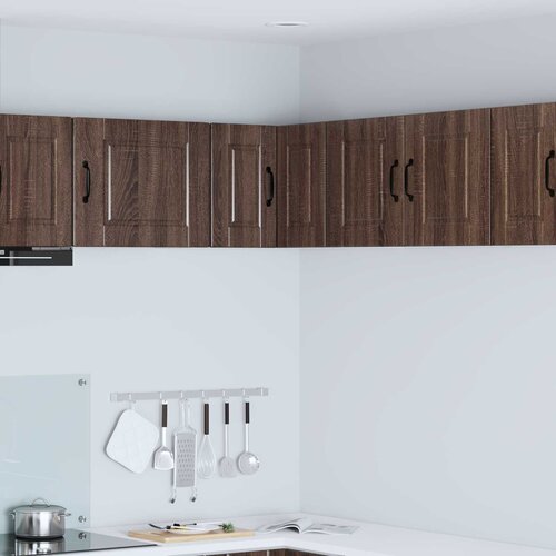  Zidni kutni ormar PORTO Smeđi hrast 57 x 57 x 40 cm Slike
