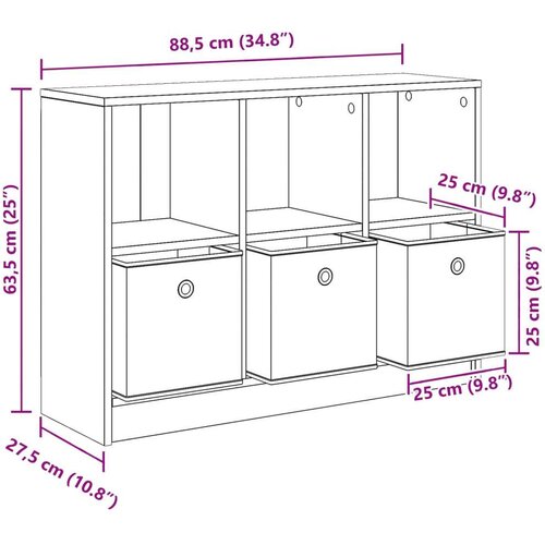  Kreveta s ladicama Siva Sonoma 88 5 x 27 5 x 63 5 cm Slike