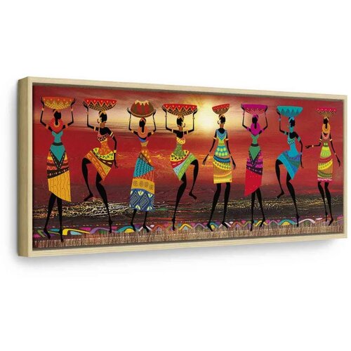  Slika - African Women Dancing 120x40 U prirodnom drvenom okviru Cijene