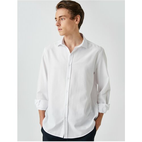 Koton shirt - white - slim fit Cene