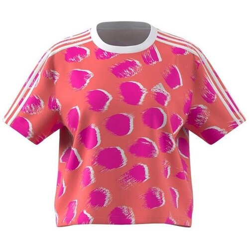 Adidas Majice s kratkimi rokavi 3 Stripes CR Rožnata Slike