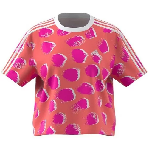 Adidas Majice s kratkimi rokavi 3 Stripes CR Rožnata