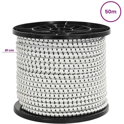  Bungee užadi 10 mm Crna i bijela PP i guma - Crno i bijelo 10 mm 50 m Cene