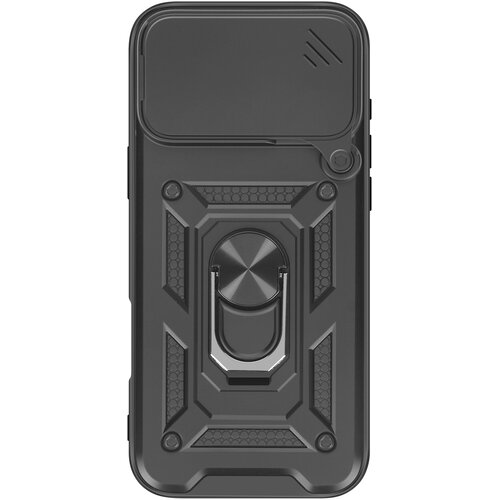AVIZAR Ovitek za iPhone 17 Pro z obročastim stojalom in drsnim pokrovom kamere, Črna, (5000190574) Cene