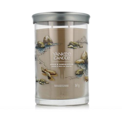 Yankee Candle Signature Amber &amp;amp; Sandalwood Tumbler 567 g di&amp;scaron;eča svečka Slike