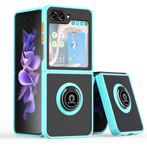  Torbica Frosted Shockproof za Samsung F741B Galaxy Z Flip 6 5G svetlo plava Slike