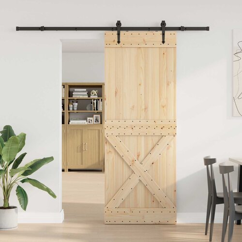  Klizna vrata NARVIK Prirodna i crna 85 x 210 cm (213,5 cm) Cijene