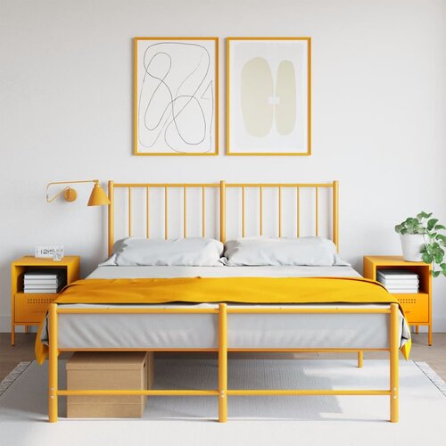 vidaXL Noćni ormarići 2 kom boja senfa 36 x 39 x 50,5 cm čelični Cijene