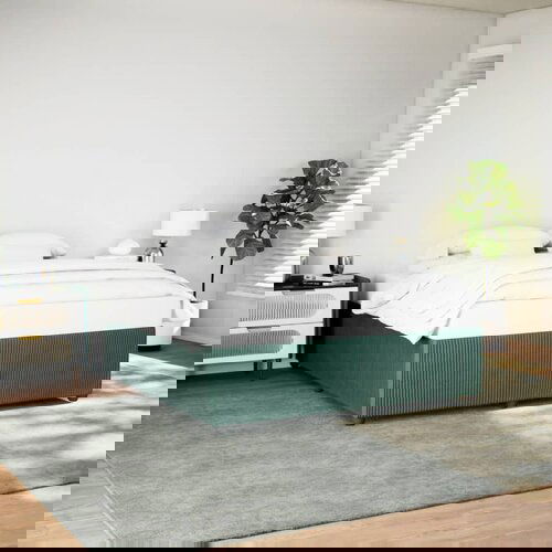 Furnova Posteljni okvir brez vzmetnice temno zelen 180x200 cm žamet, (21938035) Slike