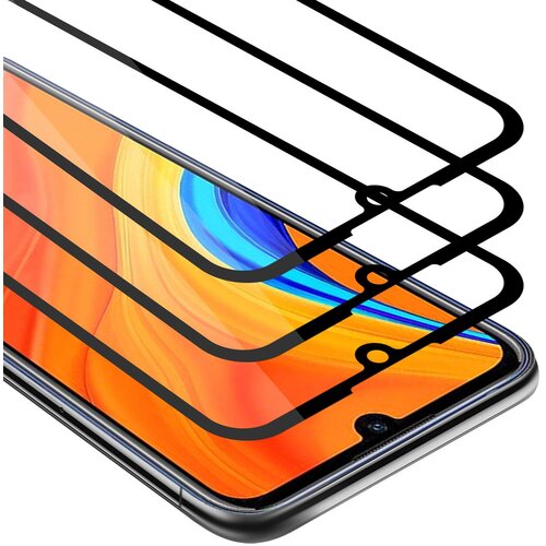 Cadorabo Huawei Y6S - Za&scaron;čitna folija v transparentno s čarno - 3-pack Kaljeno steklo za za&scaron;čito zaslona s trdoto 9H in 3D dotikom, (20547987) Cene