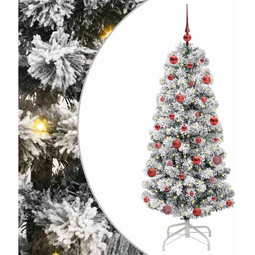 vidaXL Umetno Zložljivo Božično Drevo z LED lučmi 150 cm PVC, (5000066218) Cene