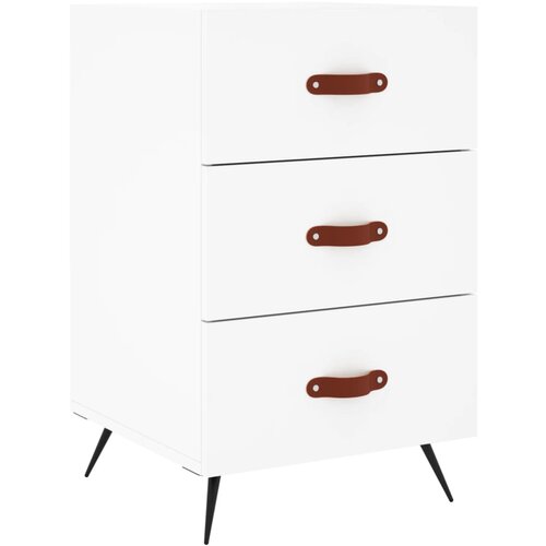 Maison Chic Nočna omarica - Nočna miza bela 40x40x66 cm inženirski les, (21690565) Cene